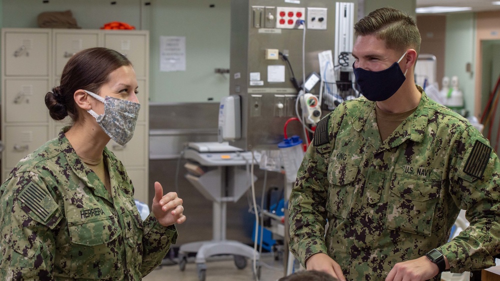 USNS Mercy Religious Program Specialist Makes Rounds