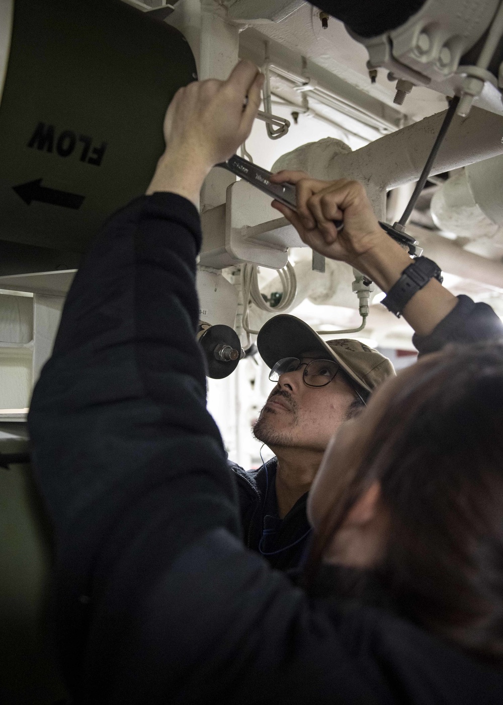 Rafael Peralta Sailors Inspect Filter
