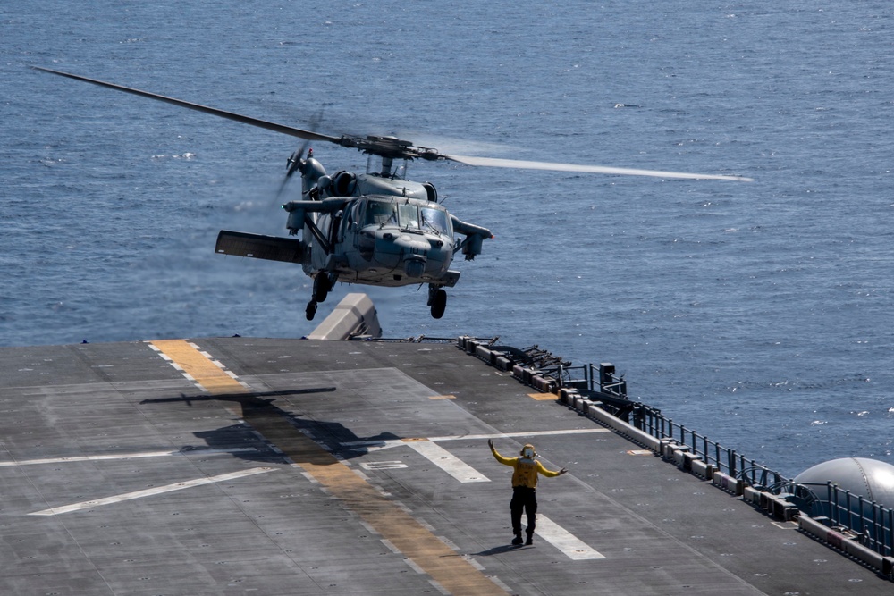 USS America (LHA 6) Conducts Flight Operations