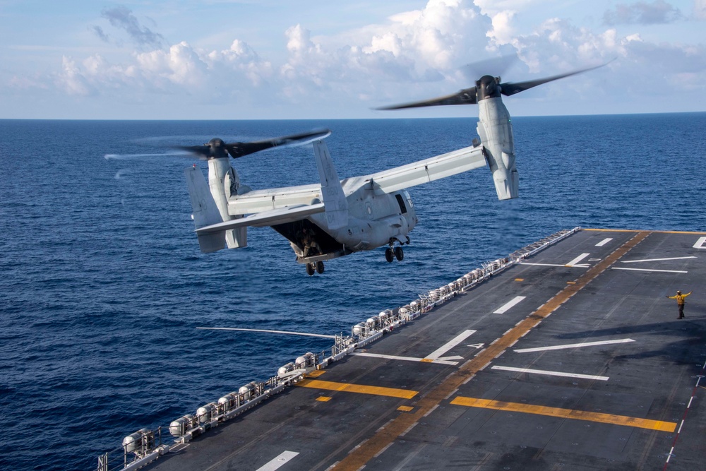 USS America (LHA 6) Conducts Flight Operations