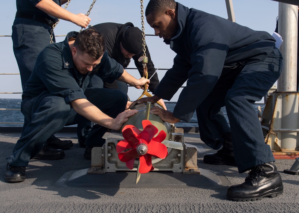 Rafael Peralta Sailors Move Torpedos