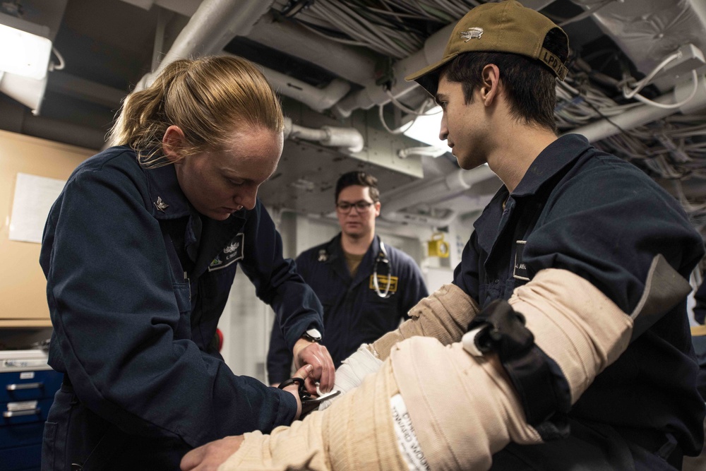 USS New Orleans Mass Casualty Drill