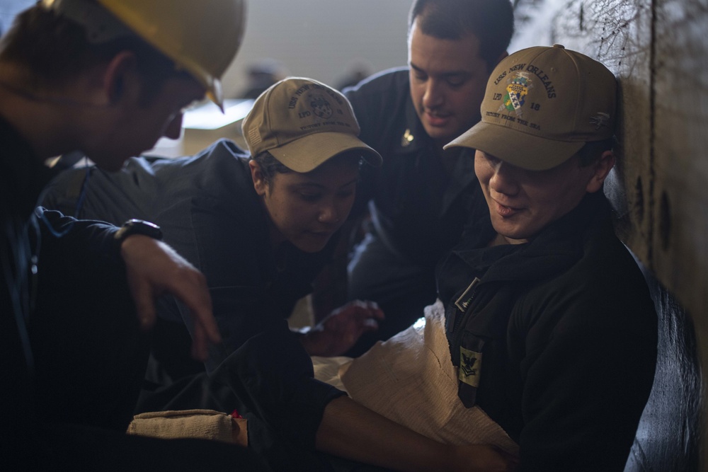 USS New Orleans Mass Casualty Drill