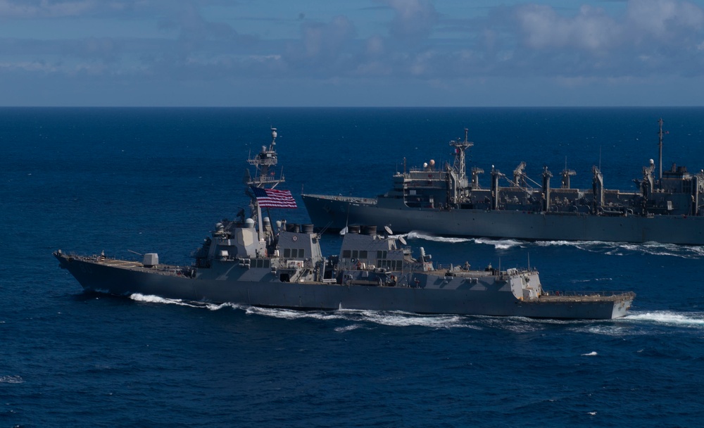 USS Roosevelt and USNS Supply conduct a PHOTOEX