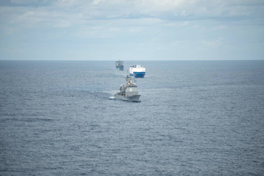 Vella Gulf Conducts Convoy Operations in the Atlantic Ocean