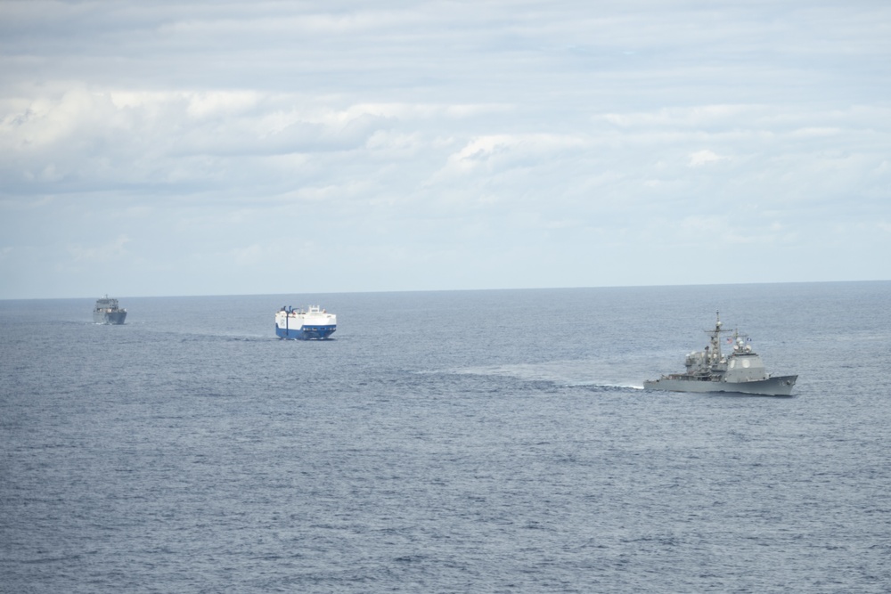 Vella Gulf Conducts Convoy Operations in the Atlantic Ocean