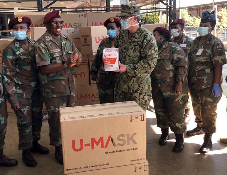 U.S Embassy provides South African Militry Health Service with PPE