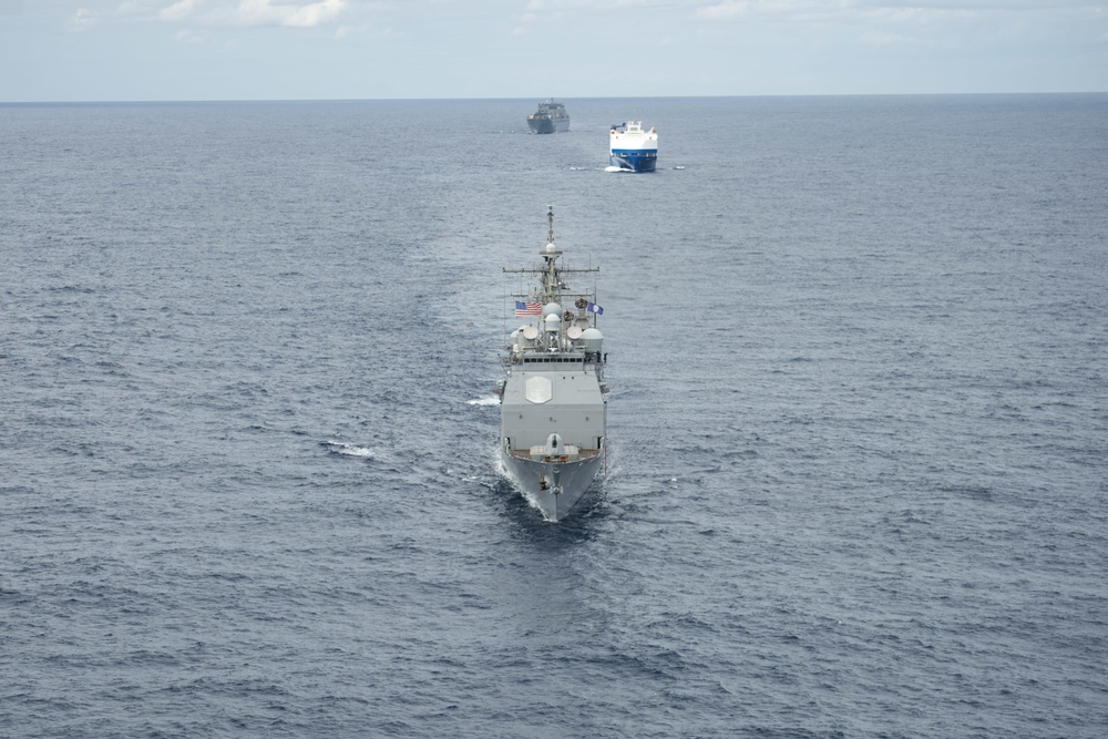 Vella Gulf Conducts Convoy Operations in the Atlantic Ocean