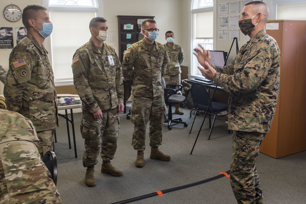 Maj. Gen. Stephen Neary visits Tewksbury Hospital