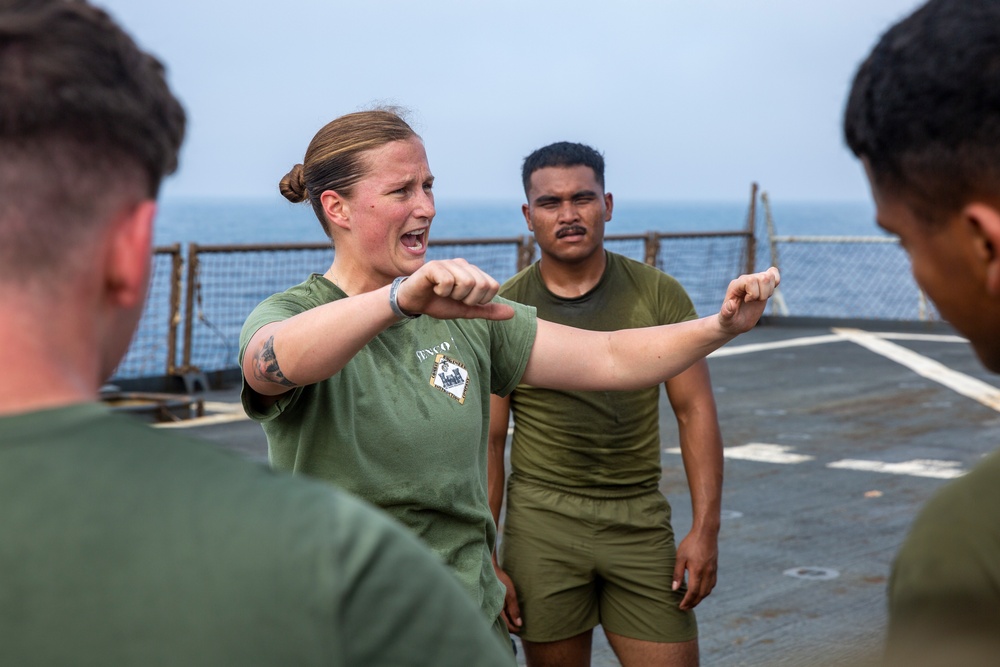 Pumped up: 31st MEU, CLB-31 participates in HITT workout