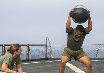 Good for you, good for me:  Sgt. Kayla Bear teaches Marines with CLB-31, 31st MEU perseverance through physical training