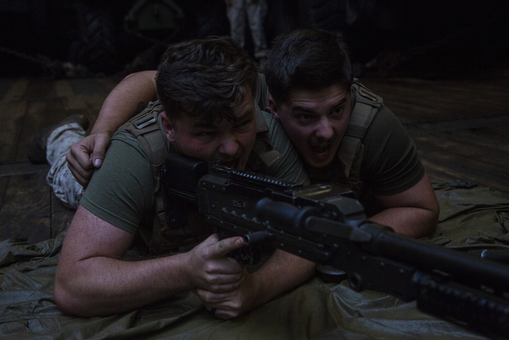 Fighting the fatigue: Marines with CLB-31, 31st MEU conduct machine gun operation drills