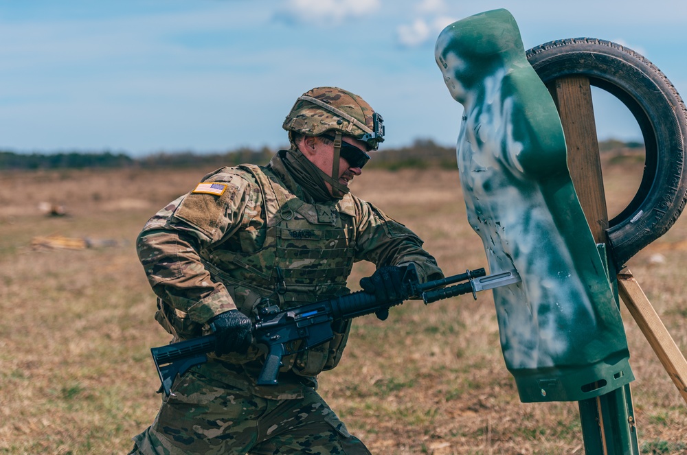 3/2 Soldiers conduct an assault course during NATO BG-P