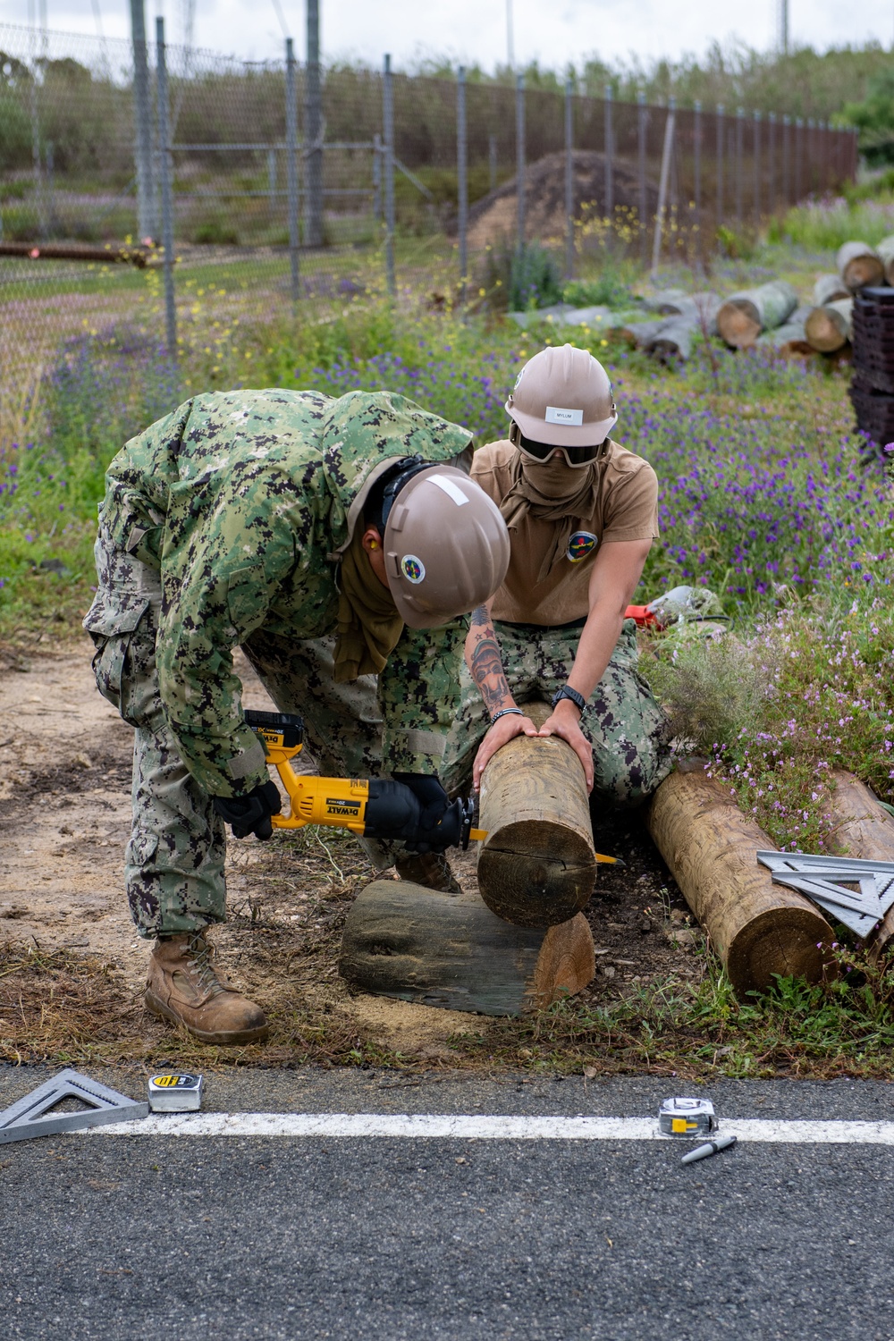 Seabees construct USMC obstacle course on Naval Station Rota