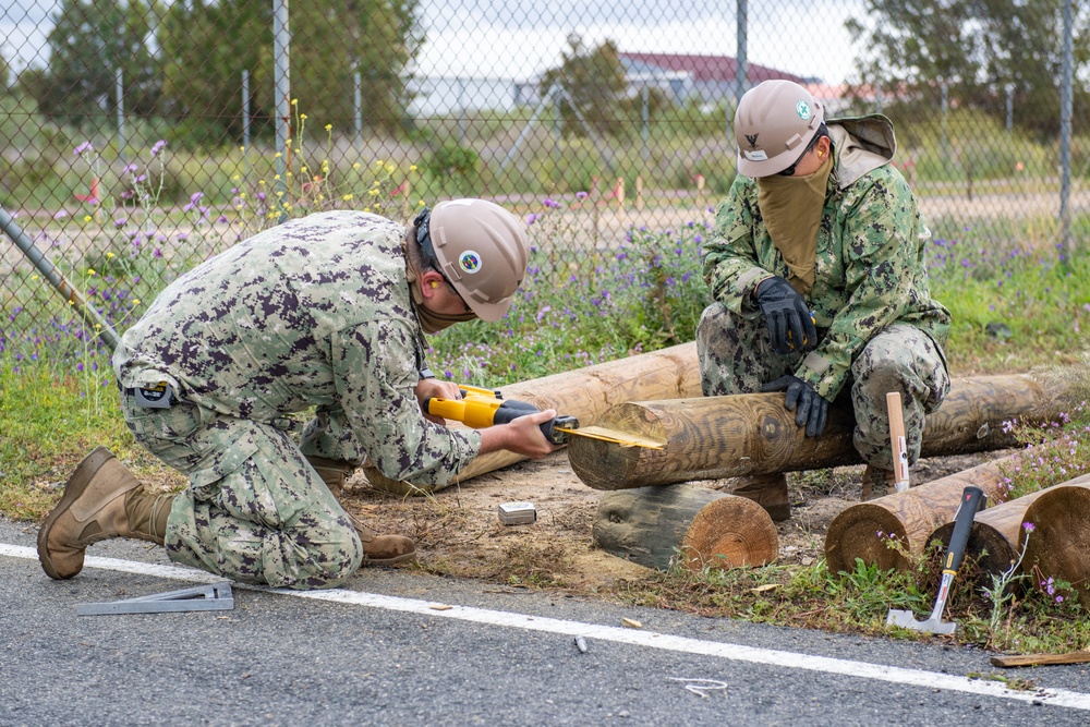 Seabees construct USMC obstacle course on Naval Station Rota