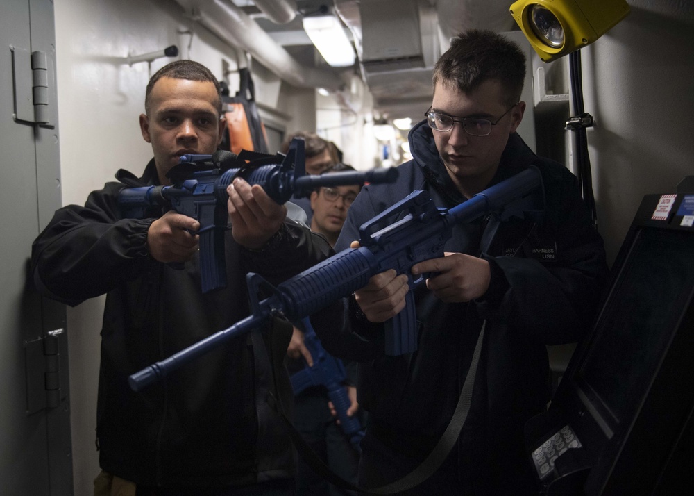 Rafael Peralta Sailors Conducts Sentry Training
