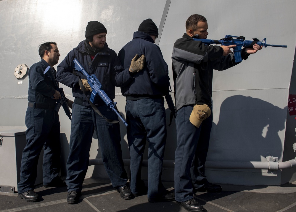 Rafael Peralta Sailors Conducts Sentry Training