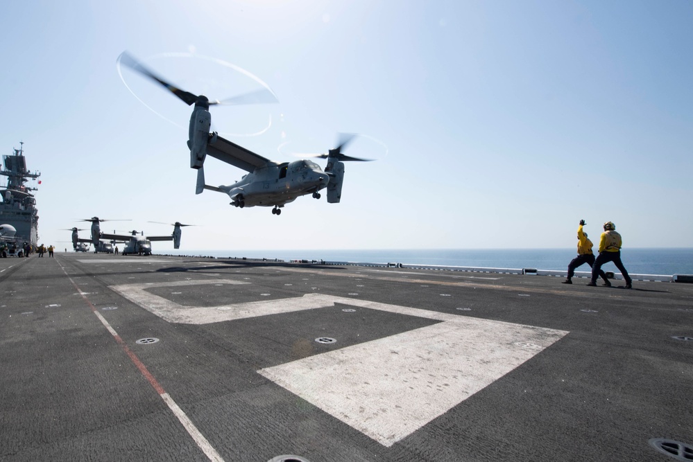 Flight operations aboard USS Bataan (LHD 5)