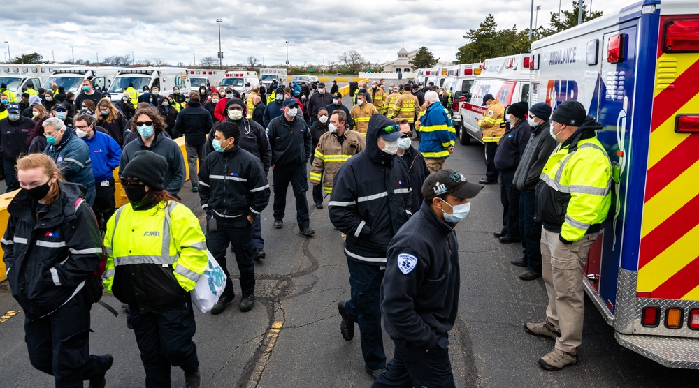 Ambulances Arrive In NJ To Support COVID-19 Response