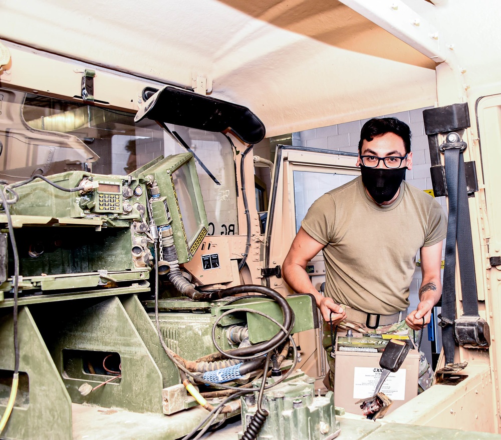 32d Army Air and Missile Defense Command Motor Pool Maintenance