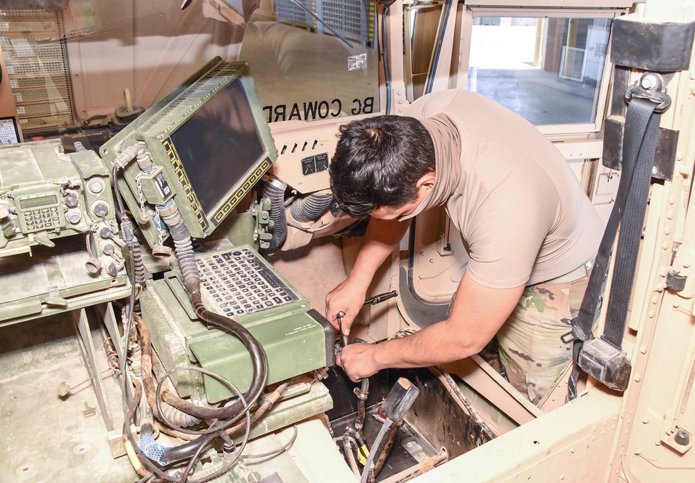 32d Army Air and Missile Defense Command Motor Pool Maintenance