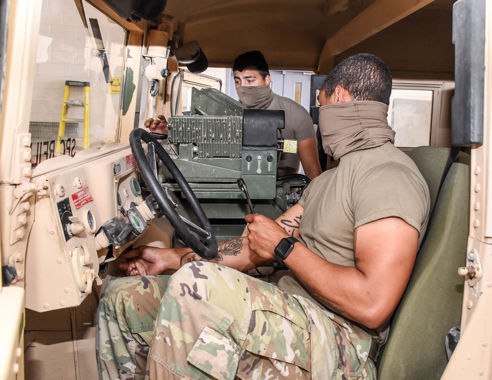 32d Army Air and Missile Defense Command Motor Pool Maintenance