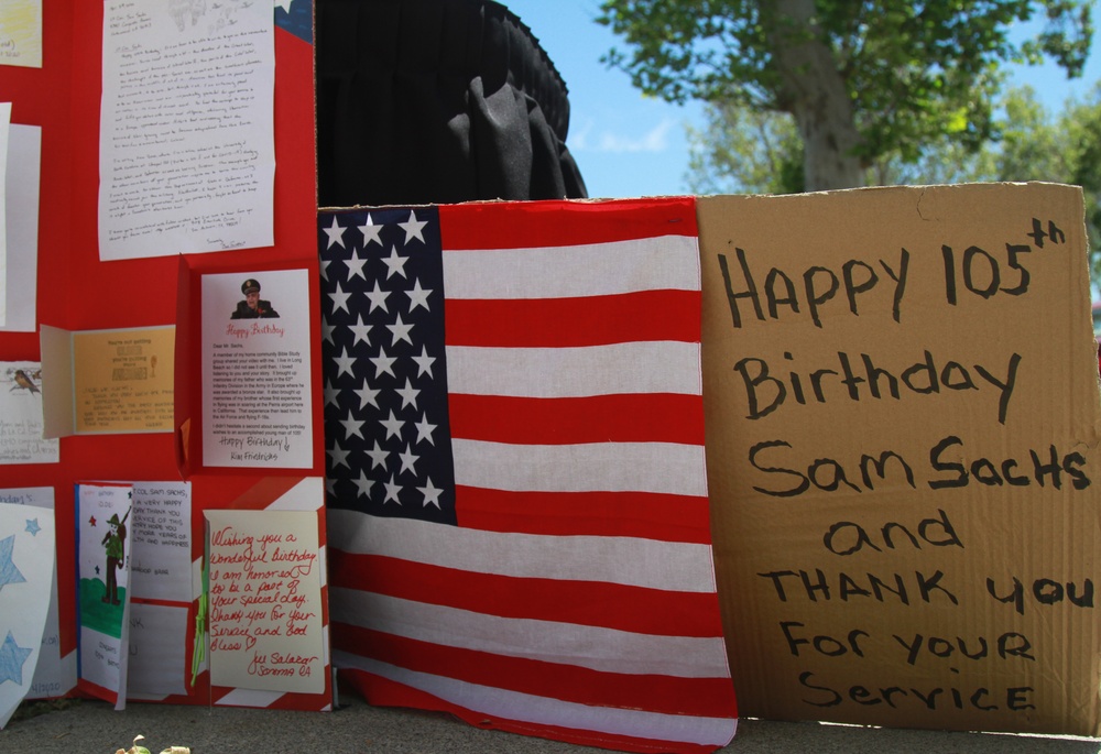 40th ID honors WWII Veteran Lt. Col. Sam Sachs’ 105th Birthday during Social Distancing Celebration