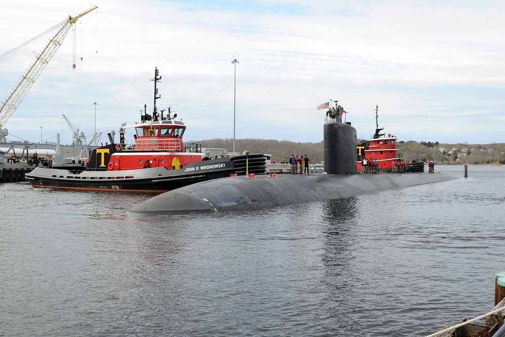 USS Hartford (SSN 768) returns to SUBASE New London