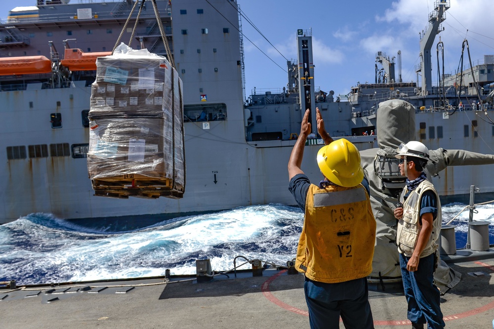 USS Russell (DDG 59) Conducts Replenishment-at-Sea