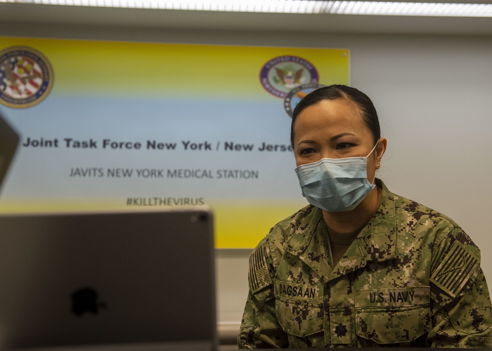 U.S. Navy Reserve medical providers speak with Los Angeles news outlets about their experience working in New York City during the COVID-19 response.