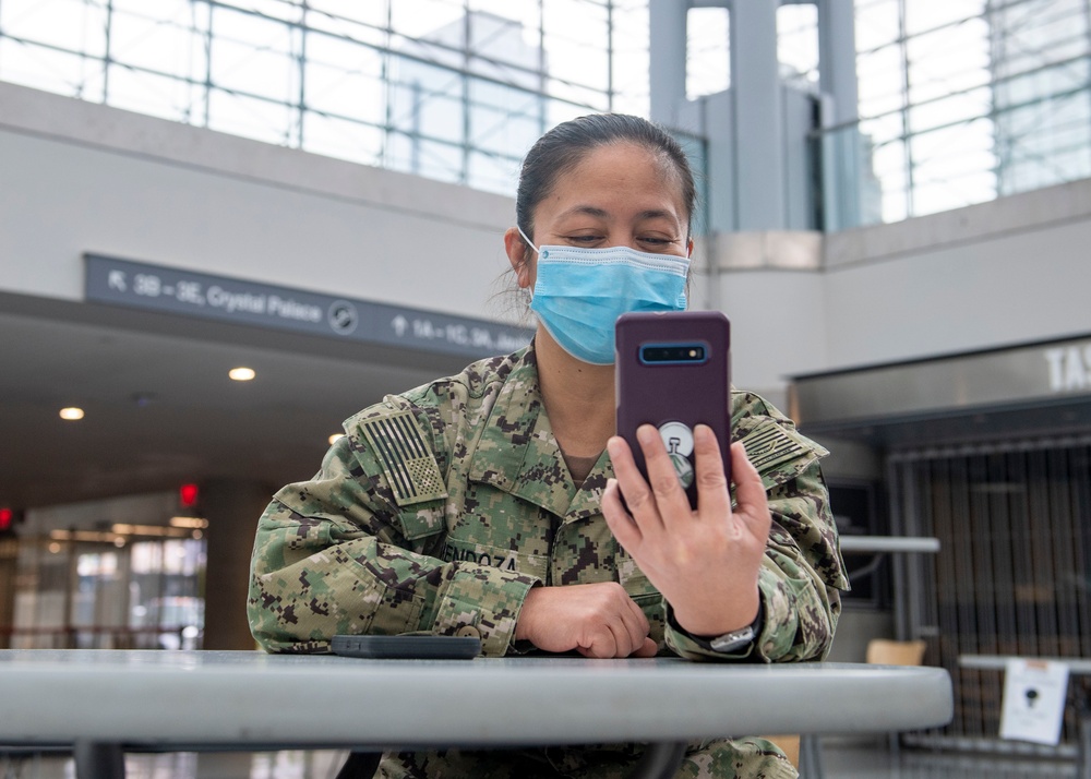 U.S. Navy siblings connect during COVID-19 response.