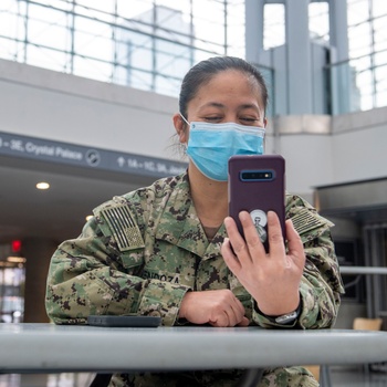 U.S. Navy siblings connect during COVID-19 response.