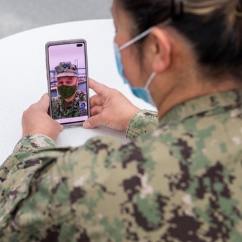 U.S. Navy siblings connect during COVID-19 response.