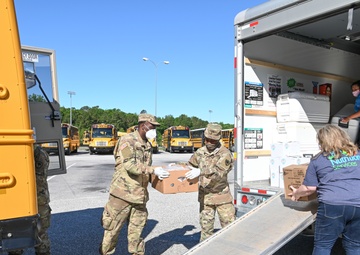 South Carolina National Guard supports local schools with meal distribution