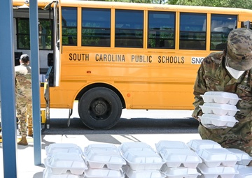 South Carolina National Guard supports local schools with meal distribution
