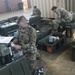 South Carolina National Guard medical personnel conduct equipment inventory in preparation for training