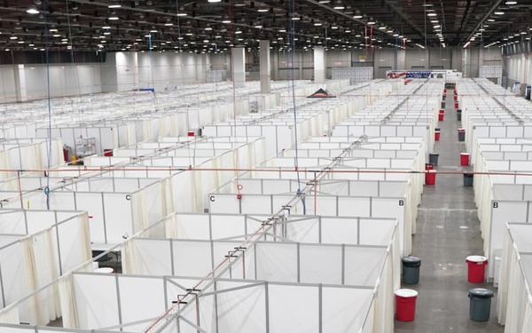 Overhead view of TCF Center Hospital