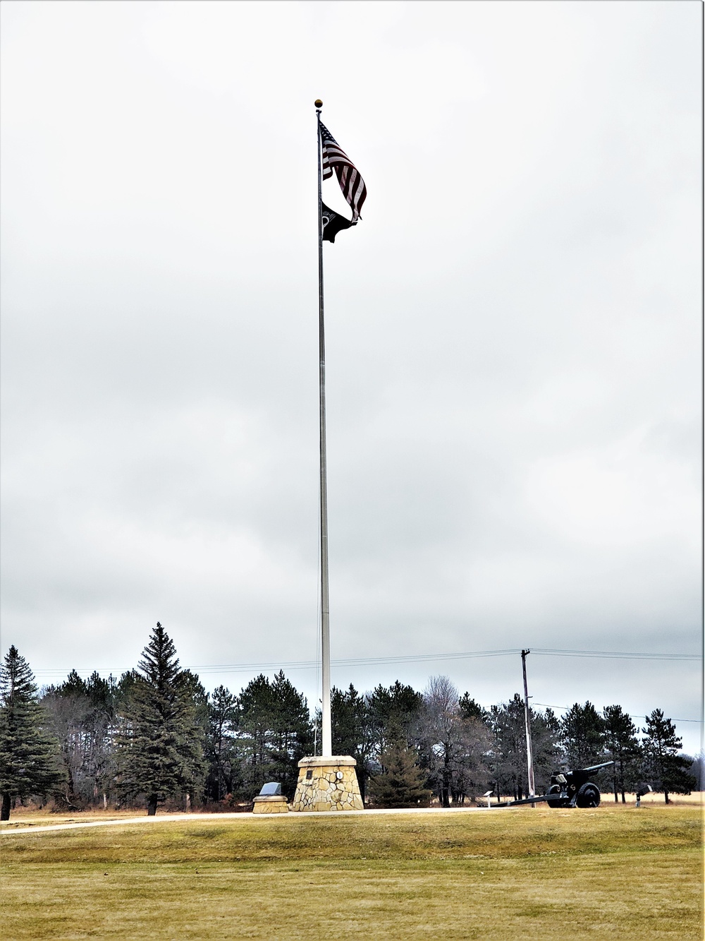 American Flag and Fort McCoy