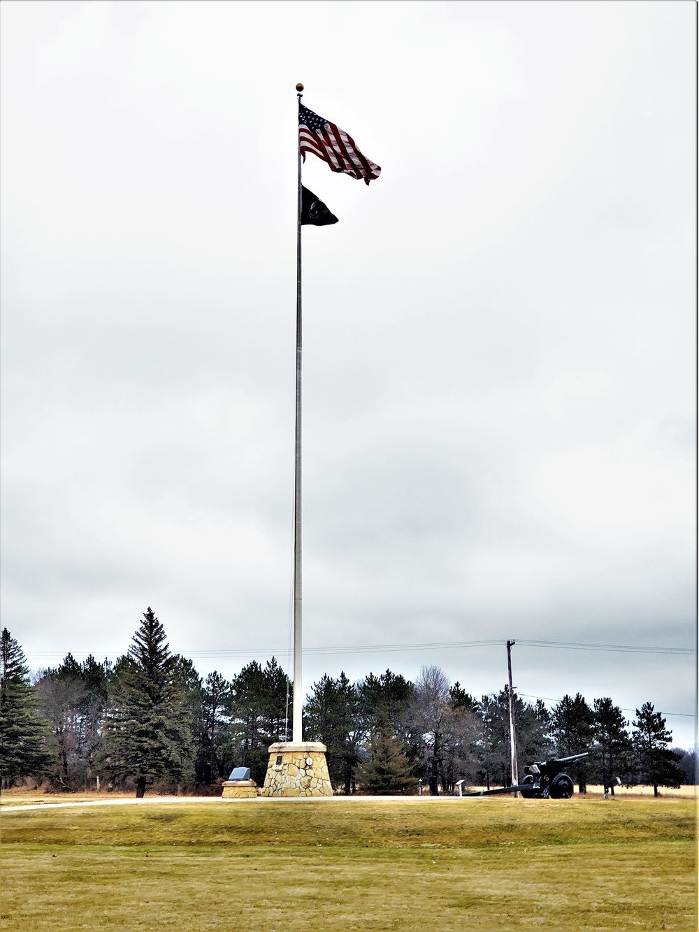 American Flag and Fort McCoy