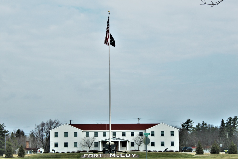 American Flag and Fort McCoy