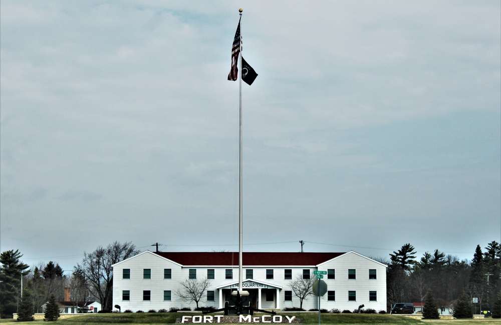 American Flag and Fort McCoy