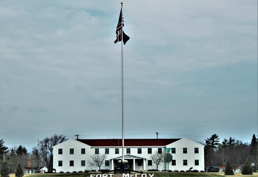 American Flag and Fort McCoy