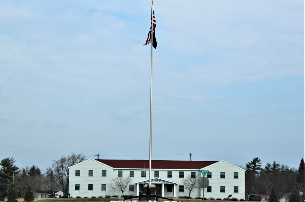 American Flag and Fort McCoy