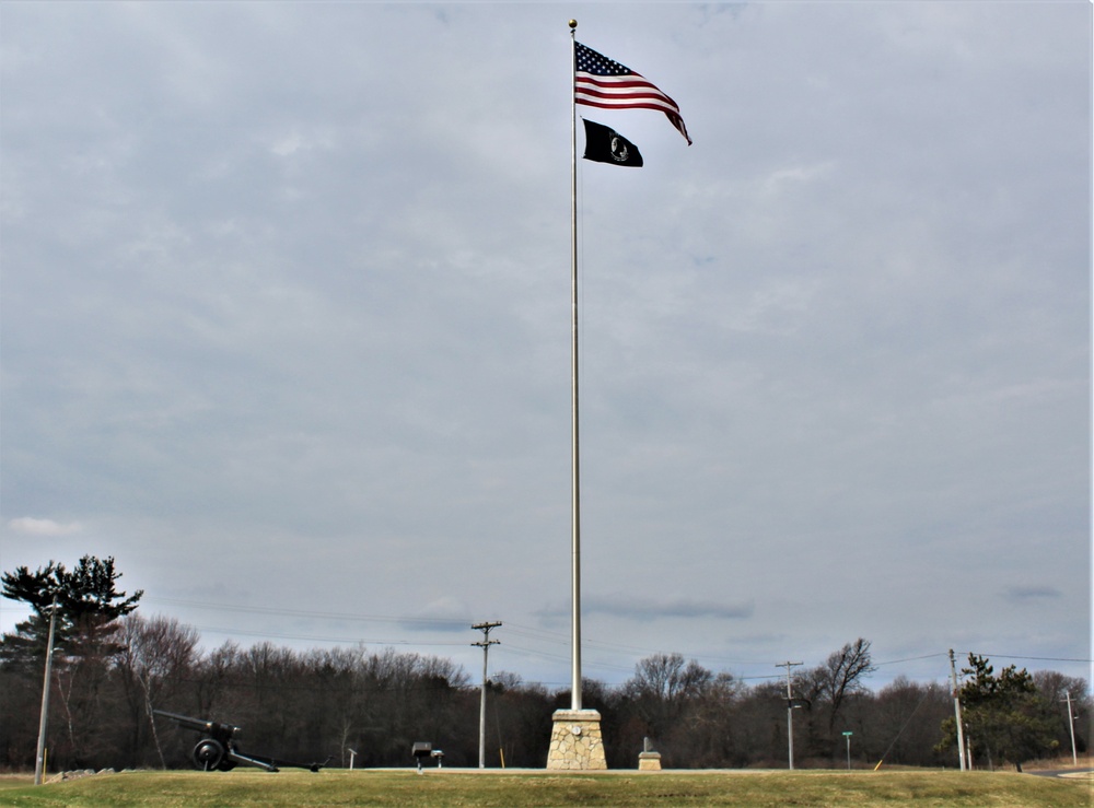 American Flag and Fort McCoy