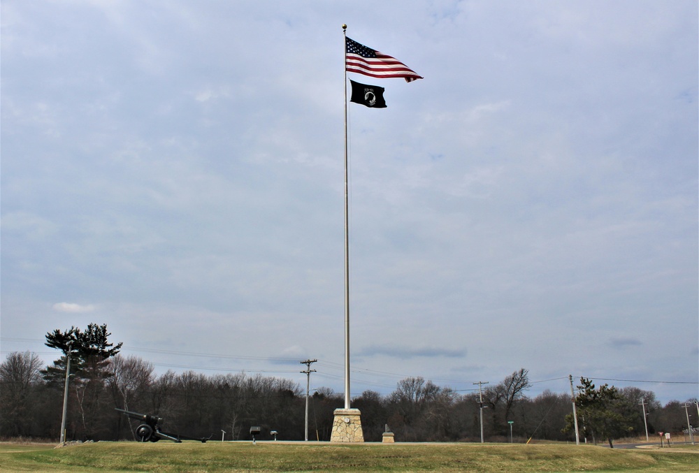 American Flag and Fort McCoy