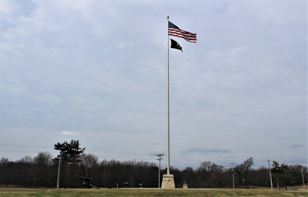 American Flag and Fort McCoy