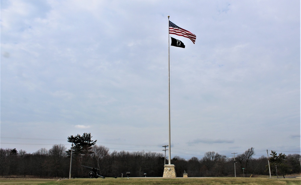 American Flag and Fort McCoy