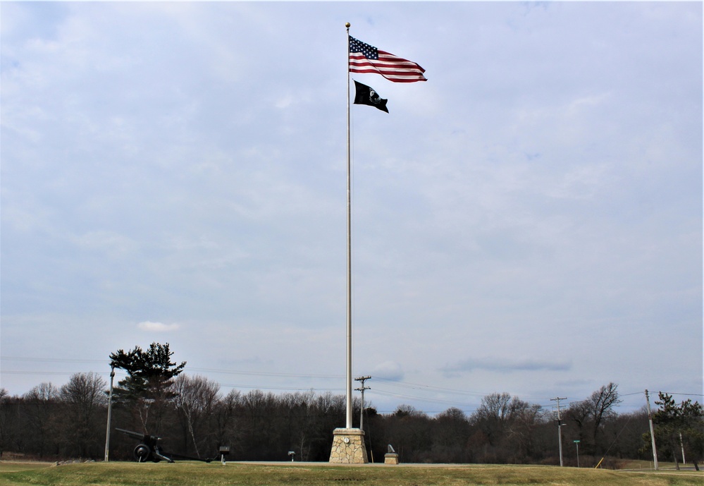 American Flag and Fort McCoy