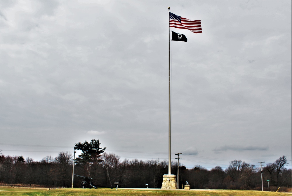 American Flag and Fort McCoy