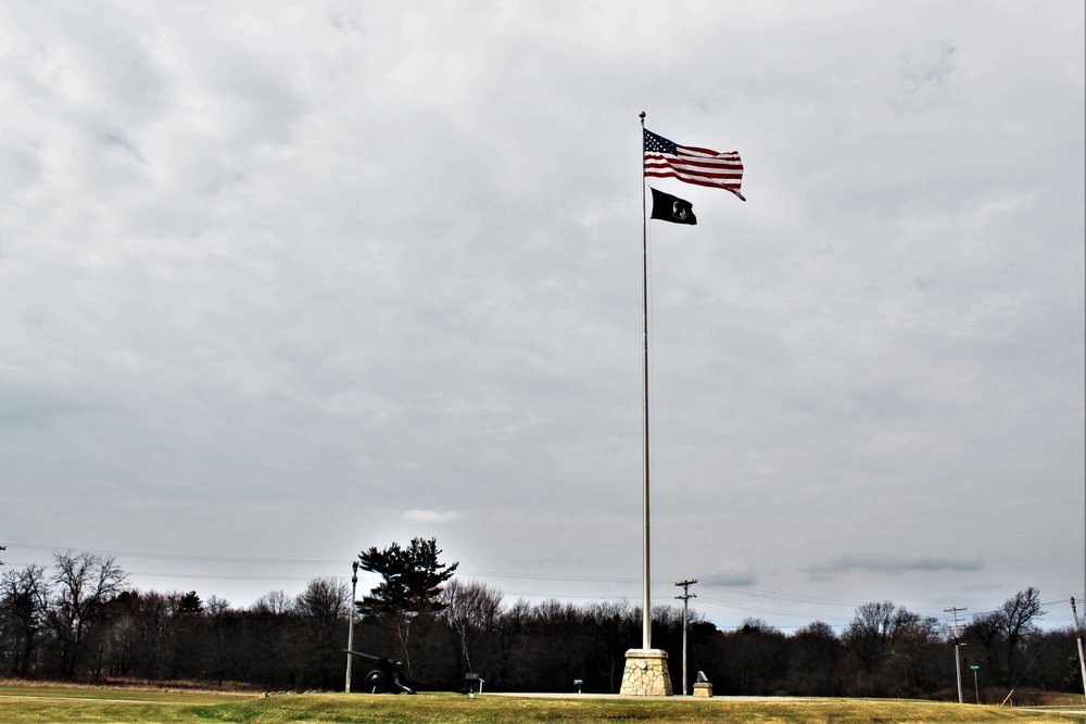 American Flag and Fort McCoy